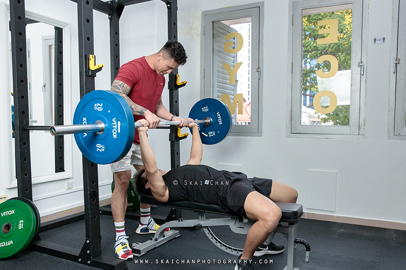 Fitness editorial photoshoot session with Urban Active Fitness at Green Curve SG (gym)