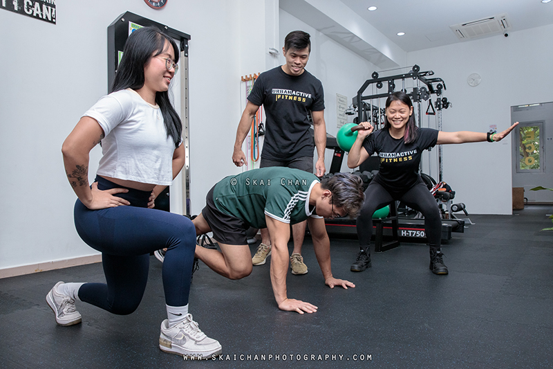 Fitness editorial photoshoot session with Urban Active Fitness at Green Curve SG (gym)