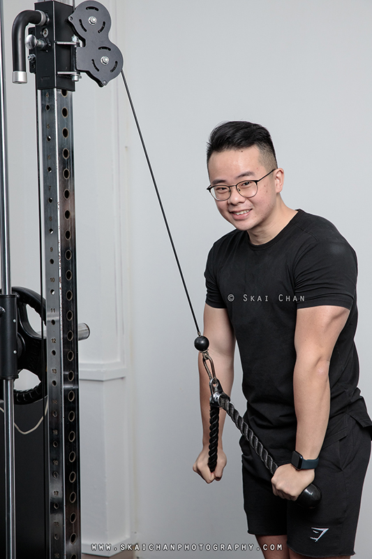 Fitness photoshoot session with Zheng Yi at Green Curve SG (gym)