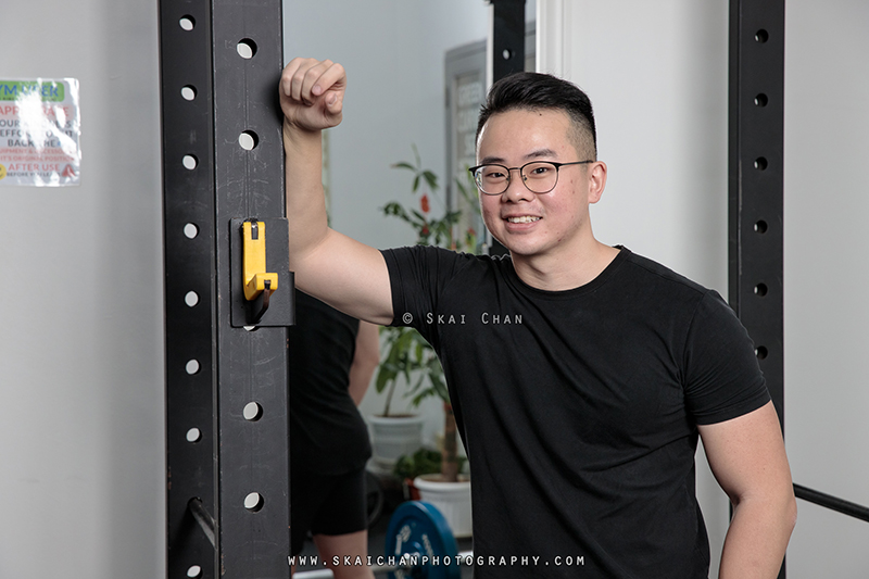 Fitness photoshoot session with Zheng Yi at Green Curve SG (gym)