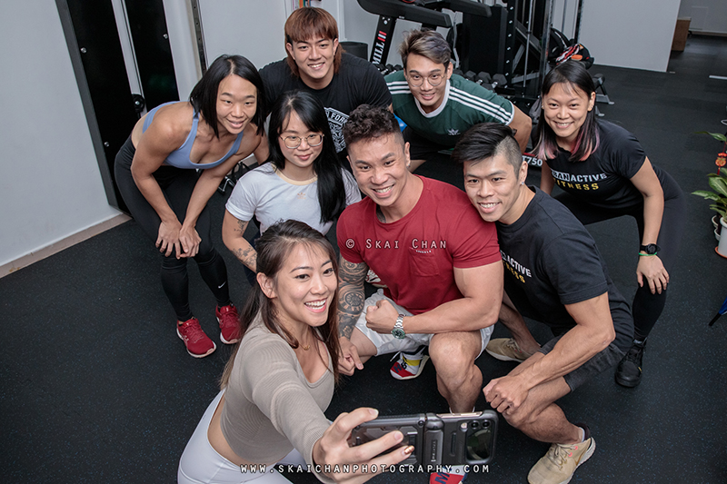 Corporate lifestyle group photoshoot session with Urban Active Fitness at Green Curve SG (gym)