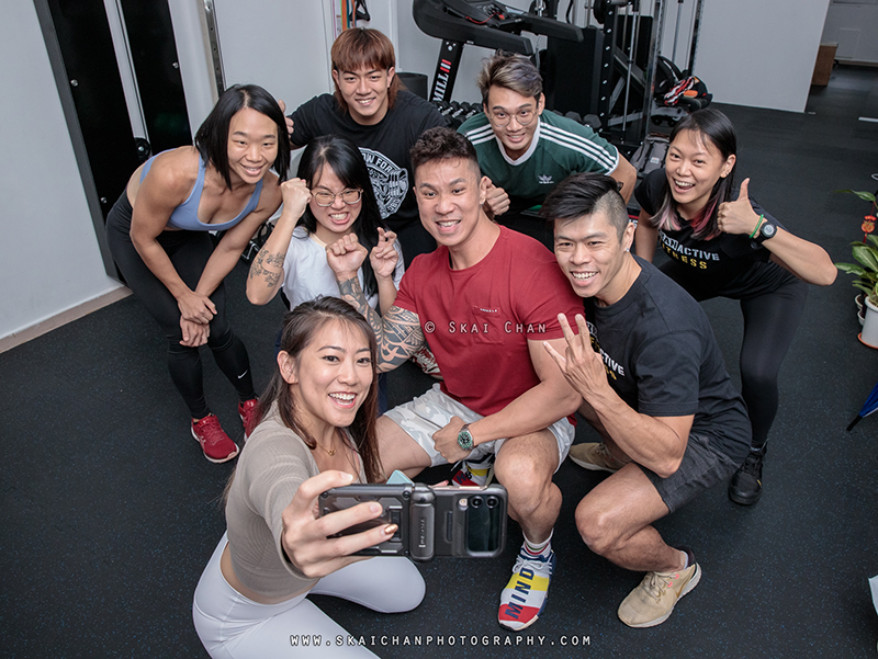 Corporate lifestyle group photoshoot session with Urban Active Fitness at Green Curve SG (gym)