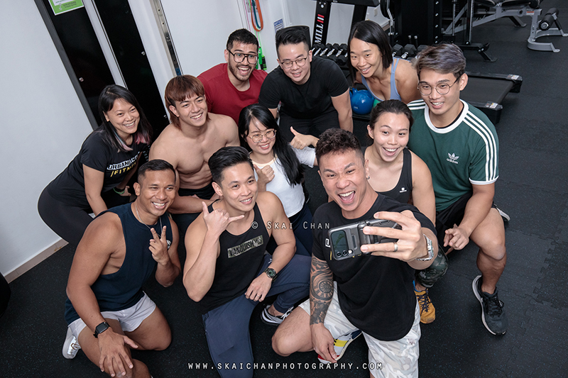 Corporate lifestyle group photoshoot session with Urban Active Fitness at Green Curve SG (gym)