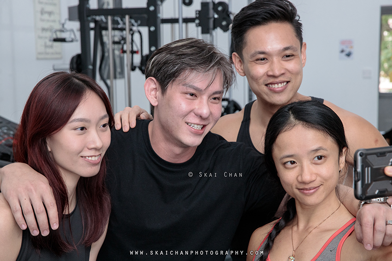 Corporate lifestyle group photoshoot session with Urban Active Fitness at Green Curve SG (gym)