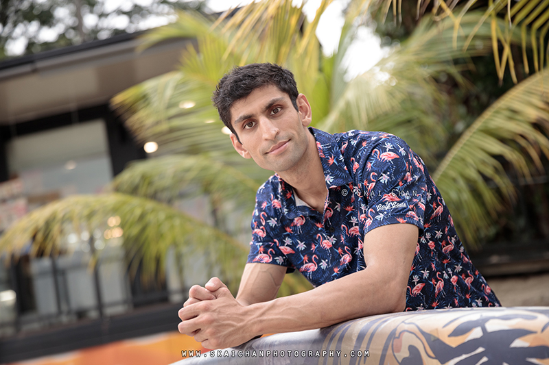 Men's lifestyle fashion photoshoot session with Rounak @ Palawan Beach (Sentosa)