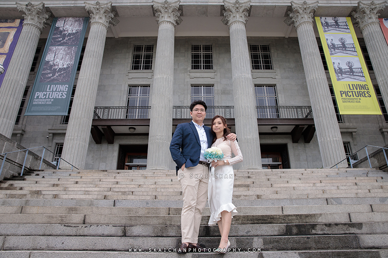 Pre-Wedding photoshoot session with Zijian & Christine at National Gallery Singapore