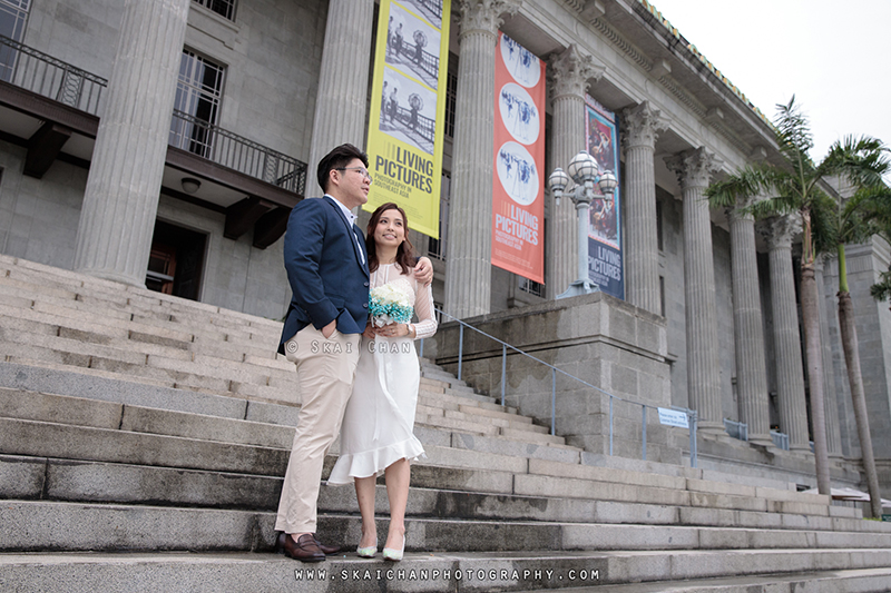 Pre-Wedding photoshoot session with Zijian & Christine at National Gallery Singapore