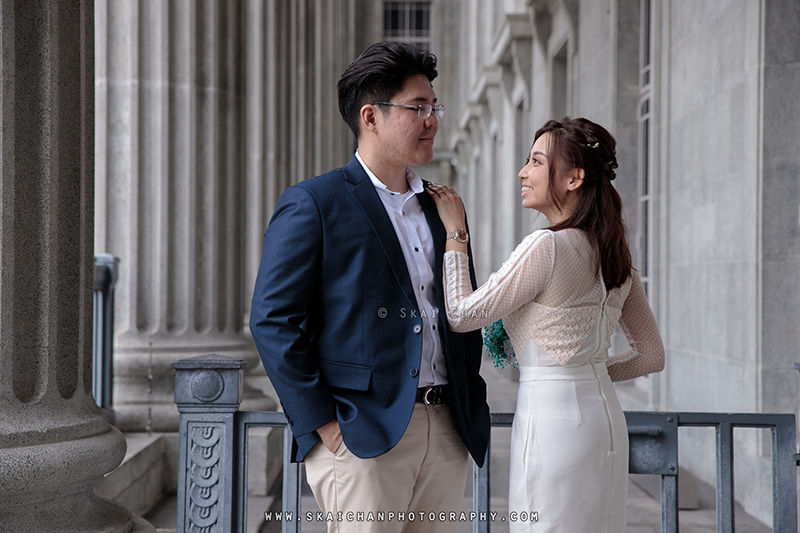 Pre-Wedding photoshoot session with Zijian & Christine at National Gallery Singapore