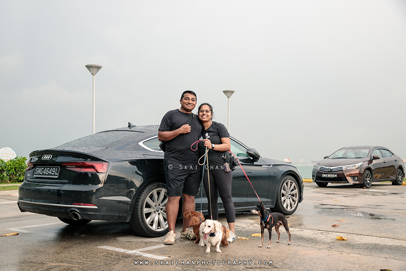 family shoot on a rainy day