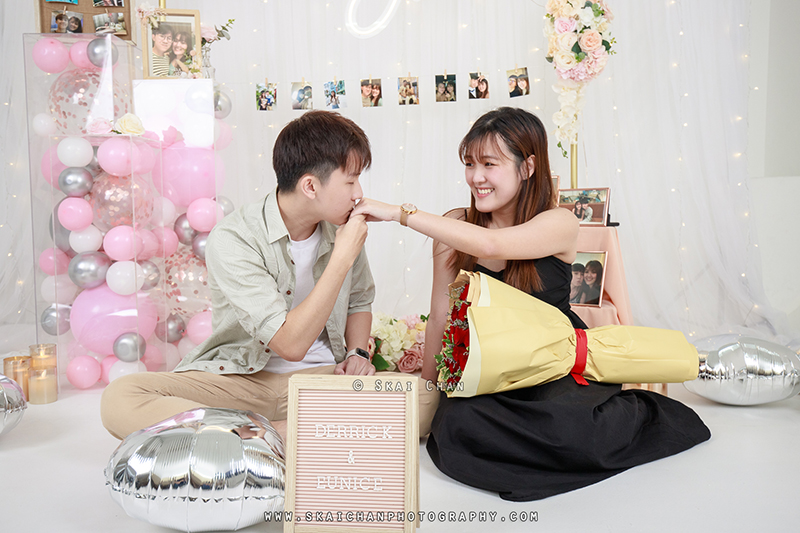 Studio couple photoshoot session with Derrick & Eunice at Our Studio Space (photography studio)