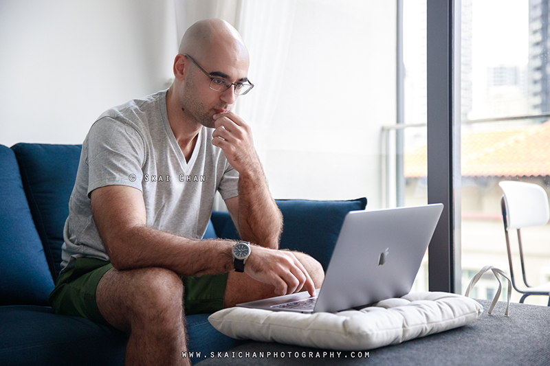 Men's home lifestyle photoshoot session with Itay @ Robertson Quay