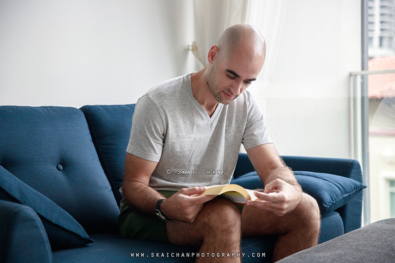 Men's home lifestyle photoshoot session with Itay @ Robertson Quay