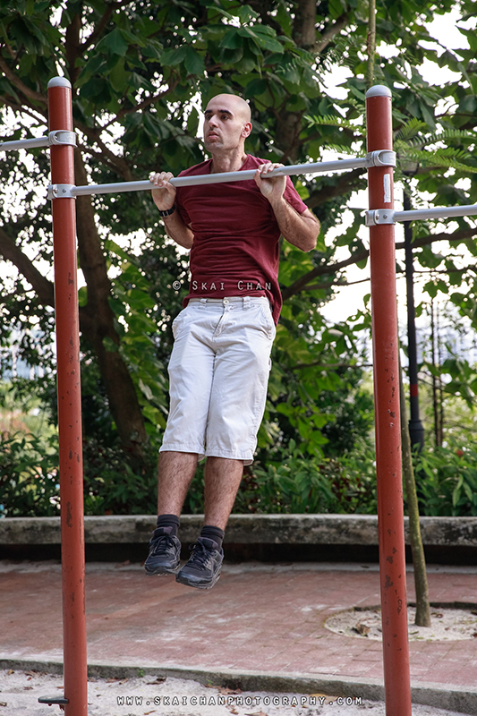 Outdoor fitness photoshoot session with Itay @ Fort Canning Park