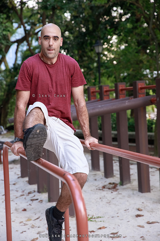 Outdoor fitness photoshoot session with Itay @ Fort Canning Park