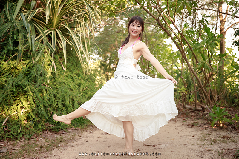 Beach fashion photoshoot session with Kai Ling at Palawan Beach (Sentosa)