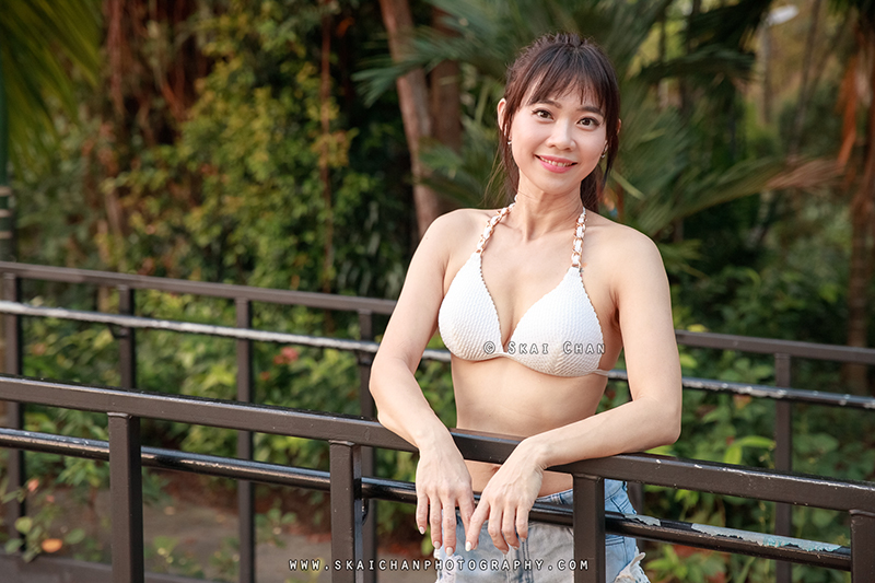 Bikini fashion photoshoot session with Kai Ling at Palawan Beach (Sentosa)