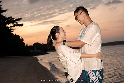 couple sunset beach photoshoot session review