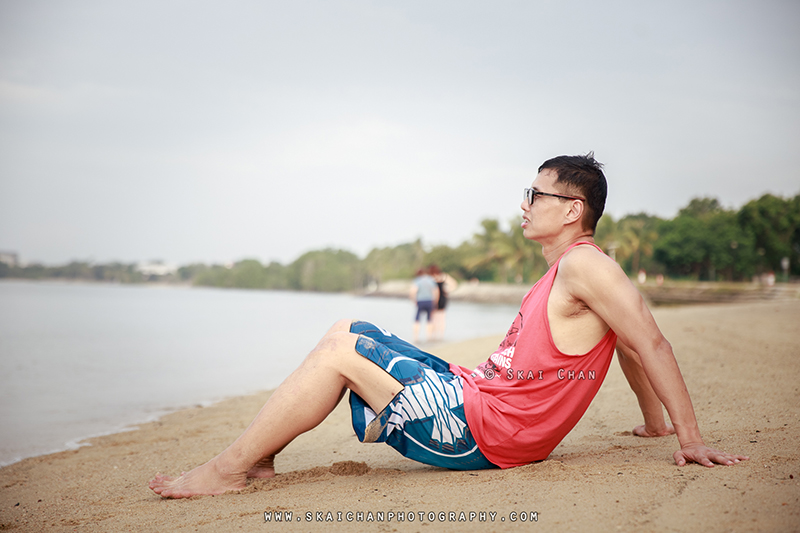 Fitness lifestyle photoshoot session with Raymond Chan at Pasir Ris Beach