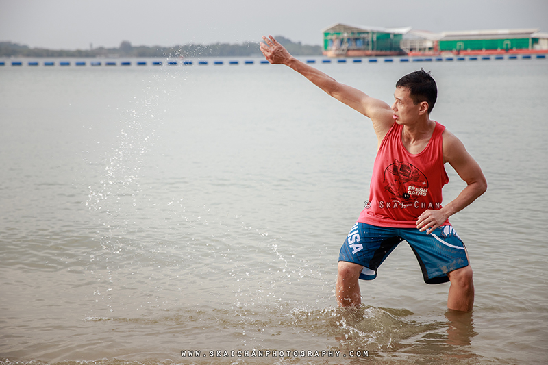Fitness lifestyle photoshoot session with Raymond Chan at Pasir Ris Beach