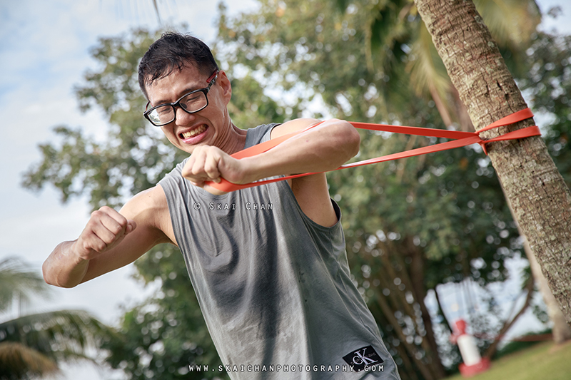 Fitness workout photoshoot session with Raymond Chan at Pasir Ris Beach