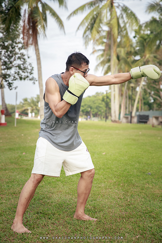 Fitness workout photoshoot session with Raymond Chan at Pasir Ris Beach