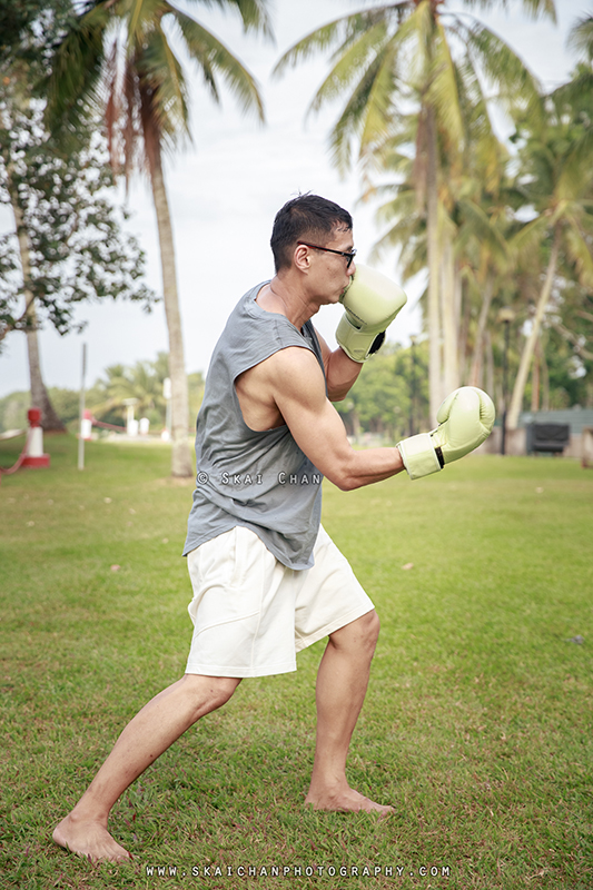 Fitness workout photoshoot session with Raymond Chan at Pasir Ris Beach