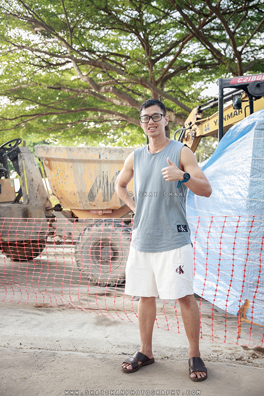 Civil engineer occupation portrait photoshoot session with Raymond Chan at Pasir Ris Park