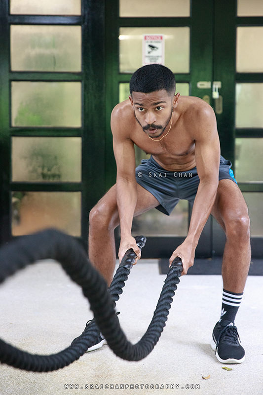 Men's fitness gym portrait photoshoot session with Daniel Stephen @ Gold's Gym Singapore, Rochester Park