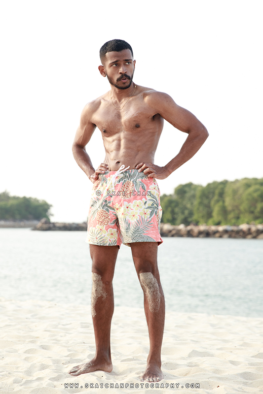 Lifestyle beach fitness photoshoot session with Daniel Stephen @ Siloso Beach, Sentosa