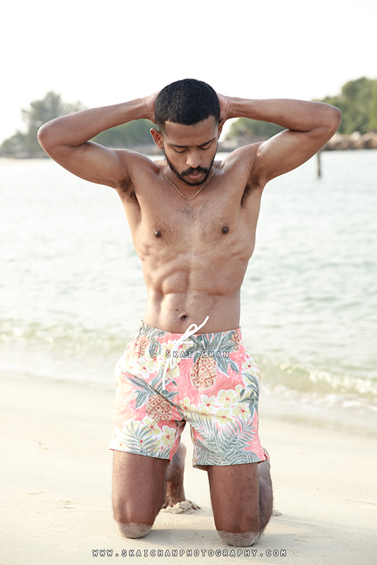 Lifestyle beach fitness photoshoot session with Daniel Stephen @ Siloso Beach, Sentosa