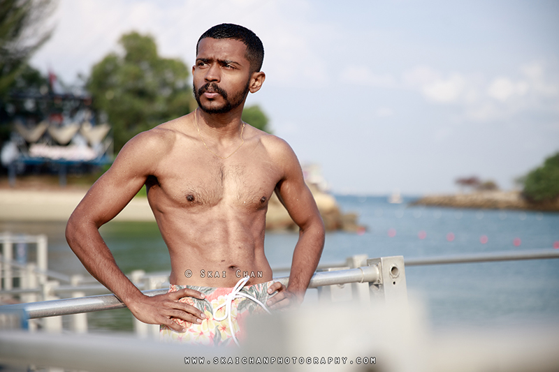 Lifestyle beach fitness photoshoot session with Daniel Stephen @ Siloso Beach, Sentosa
