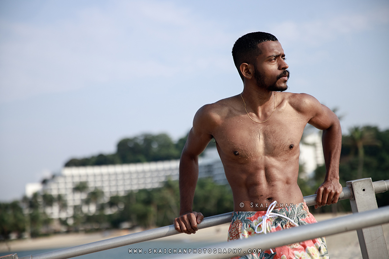 Lifestyle beach fitness photoshoot session with Daniel Stephen @ Siloso Beach, Sentosa