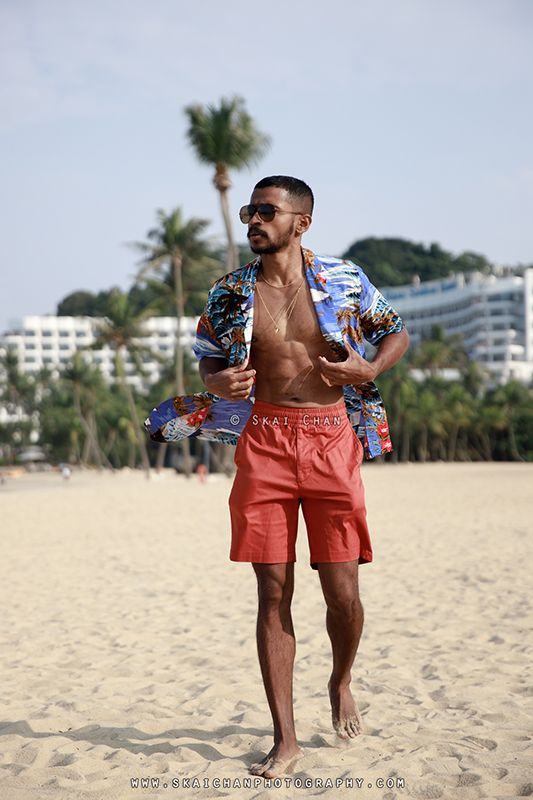 Beach lifestyle photoshoot session with Daniel Stephen @ Siloso Beach, Sentosa