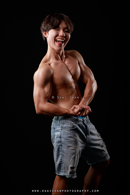 Fitness physique photoshoot session with Lee Won Jae at Photography Studio @ Rochester Park