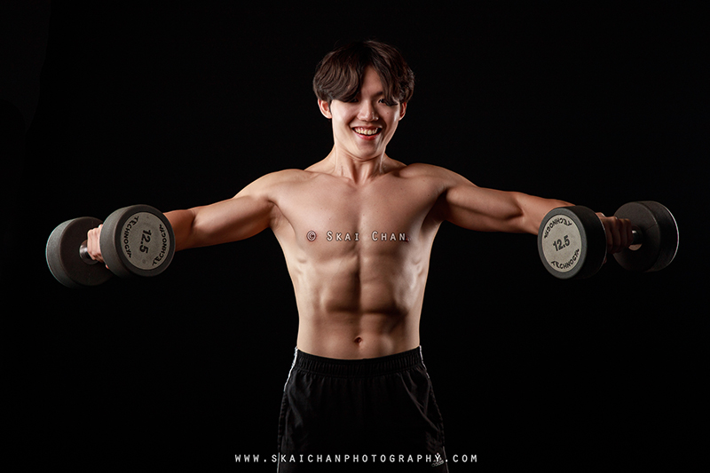 Fitness physique photoshoot session with Lee Won Jae at Photography Studio @ Rochester Park