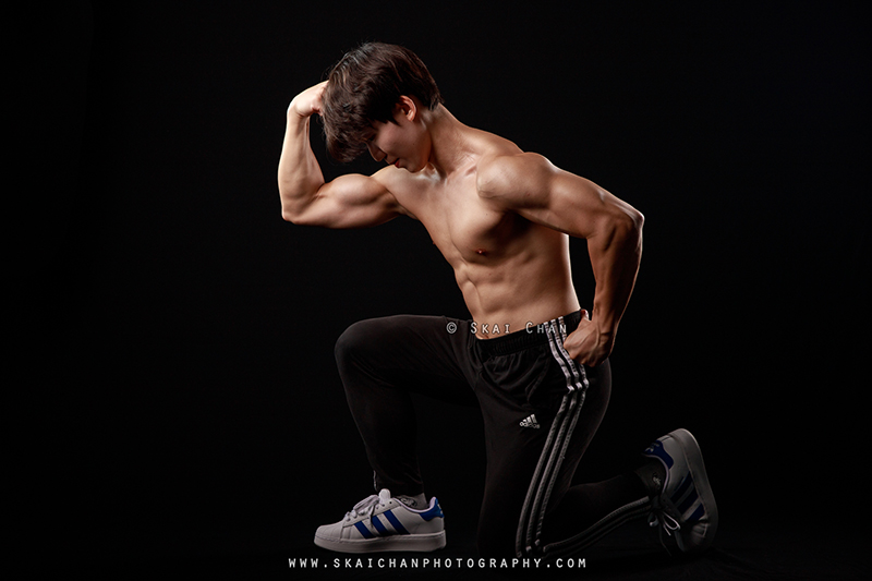 Fitness physique photoshoot session with Lee Won Jae at Photography Studio @ Rochester Park