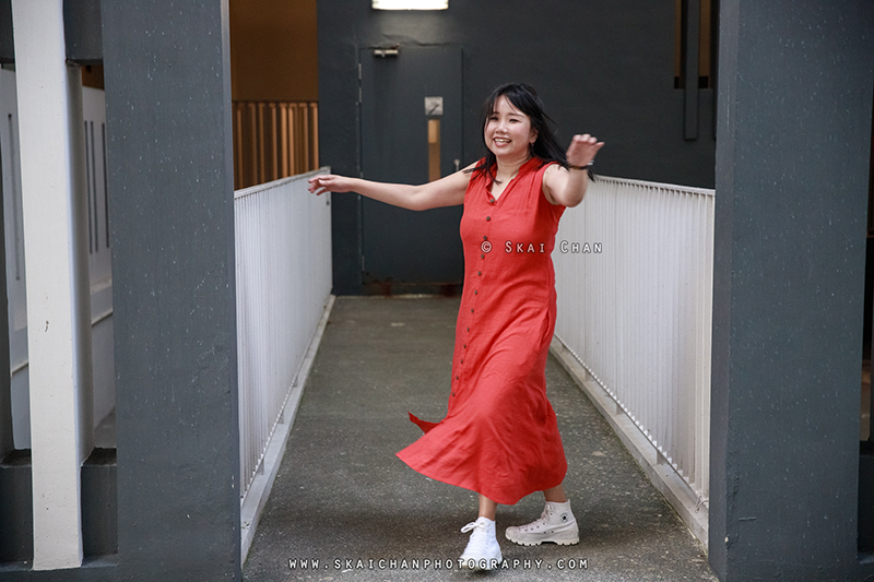 Outdoor lifestyle photoshoot session with Pris Lim at Tanjong Pagar Community Centre CC