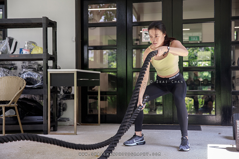 Fitness gym photoshoot session with Pearlyn @ Gold's Gym Singapore @ Rochester Park outlet