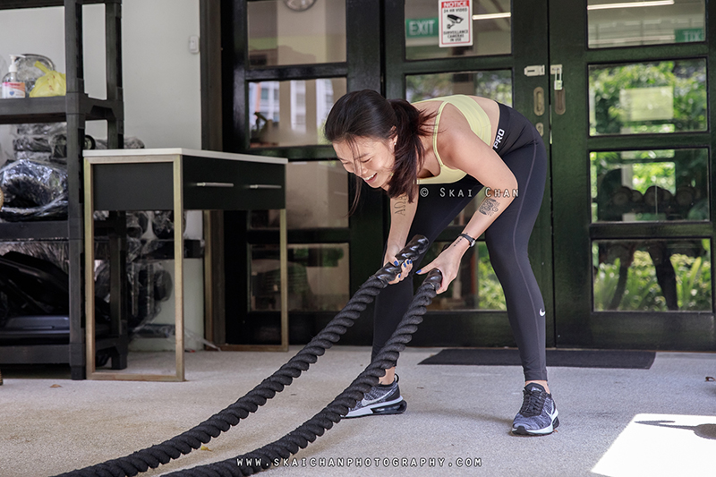 Fitness gym photoshoot session with Pearlyn @ Gold's Gym Singapore @ Rochester Park outlet