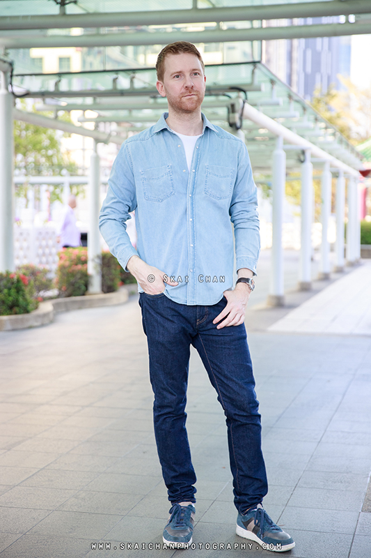 Outdoor men's fashion photoshoot session with Gwendal @ Chinatown