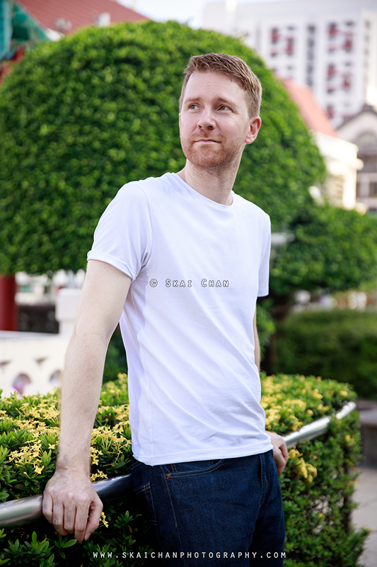 Outdoor men's fashion photoshoot session with Gwendal @ Chinatown