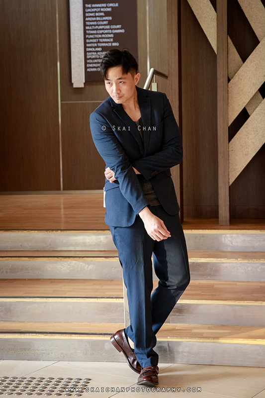 Men's fashion photoshoot session with Ong Yongchuan at Safra Yishun country club