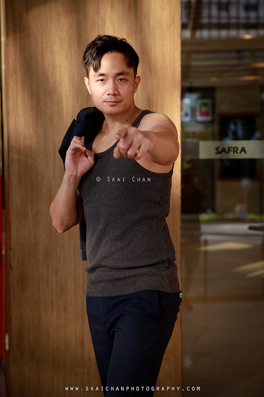 Men's fashion photoshoot session with Ong Yongchuan at Safra Yishun country club
