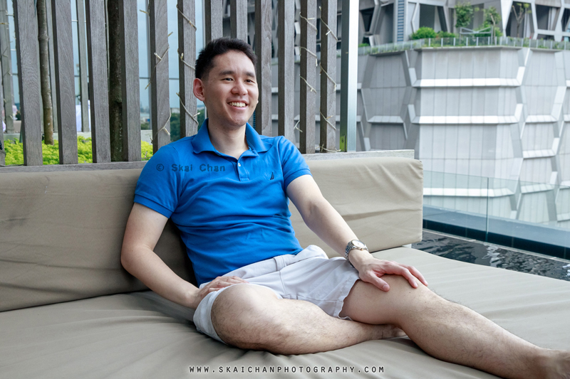 Men's vacation photoshoot session with Michael @ swimming pool, Dao by Dorsett (hotel)