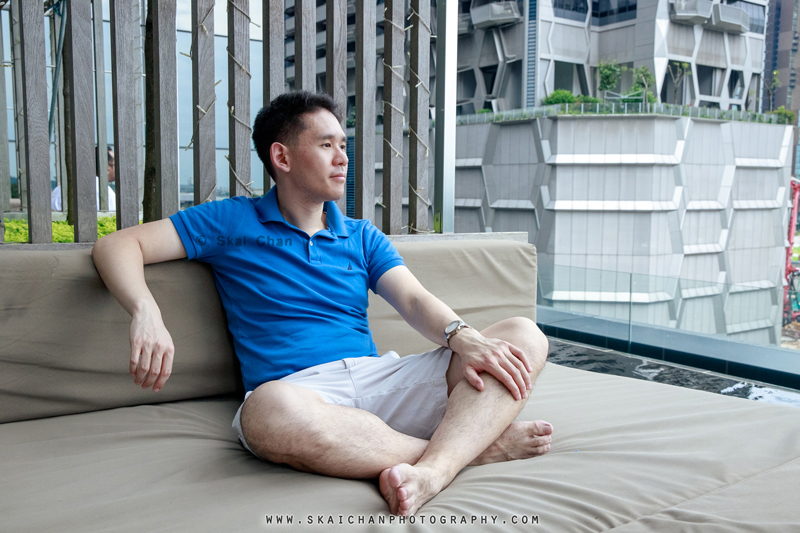 Men's vacation photoshoot session with Michael @ swimming pool, Dao by Dorsett (hotel)