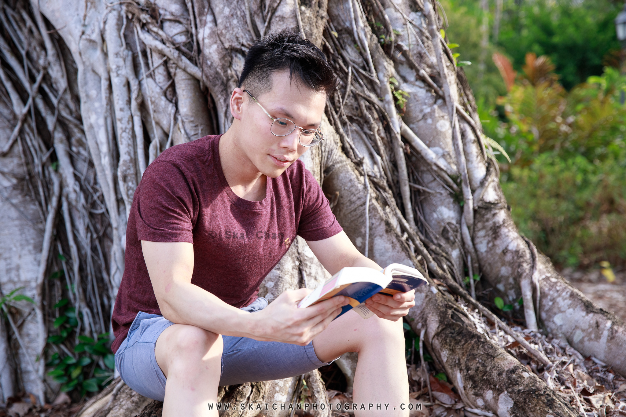 Reading photoshoot session with Michael Tan at Forest Discovery Centre