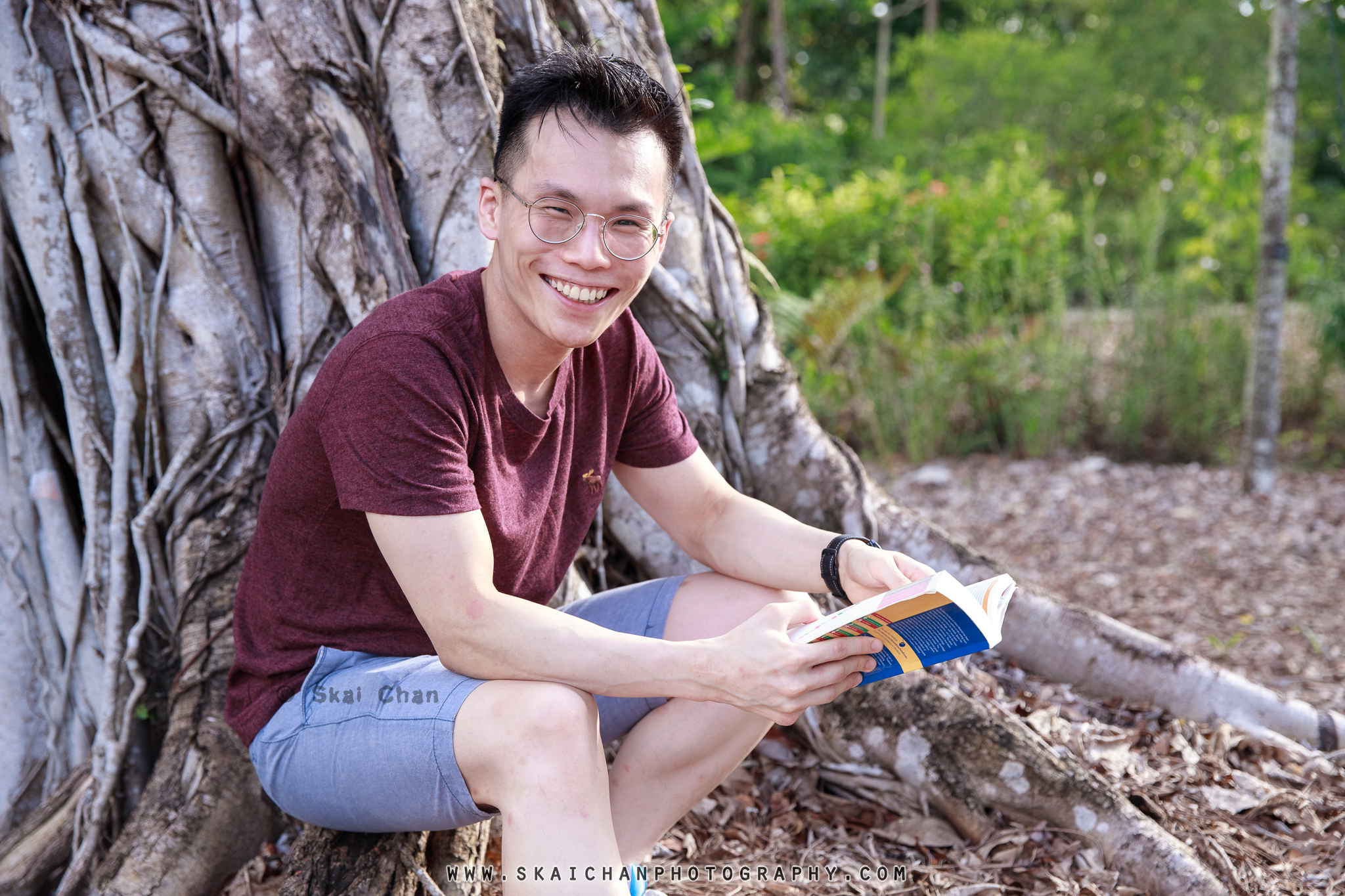 Reading photoshoot session with Michael Tan at Forest Discovery Centre