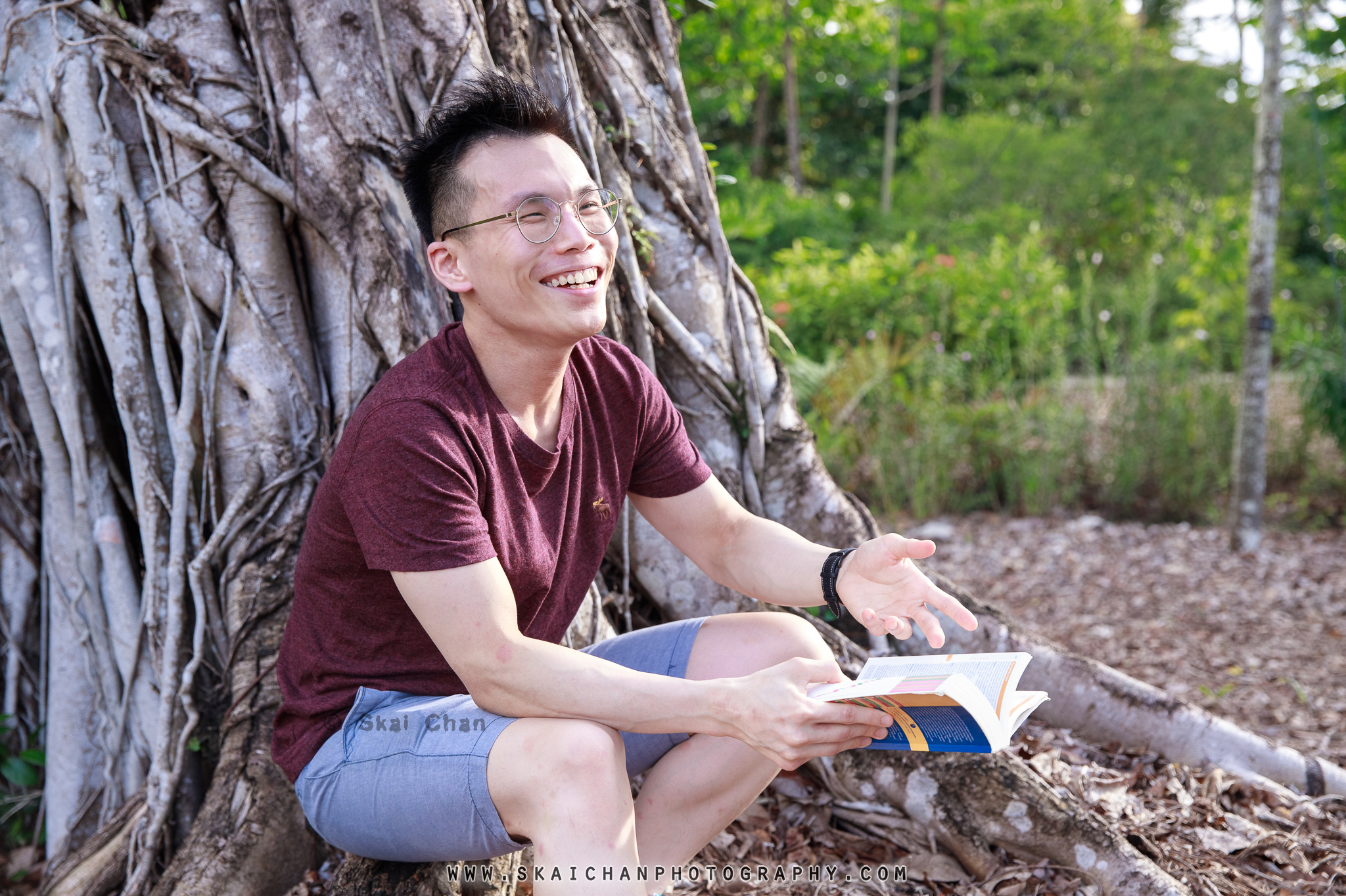Reading photoshoot session with Michael Tan at Forest Discovery Centre