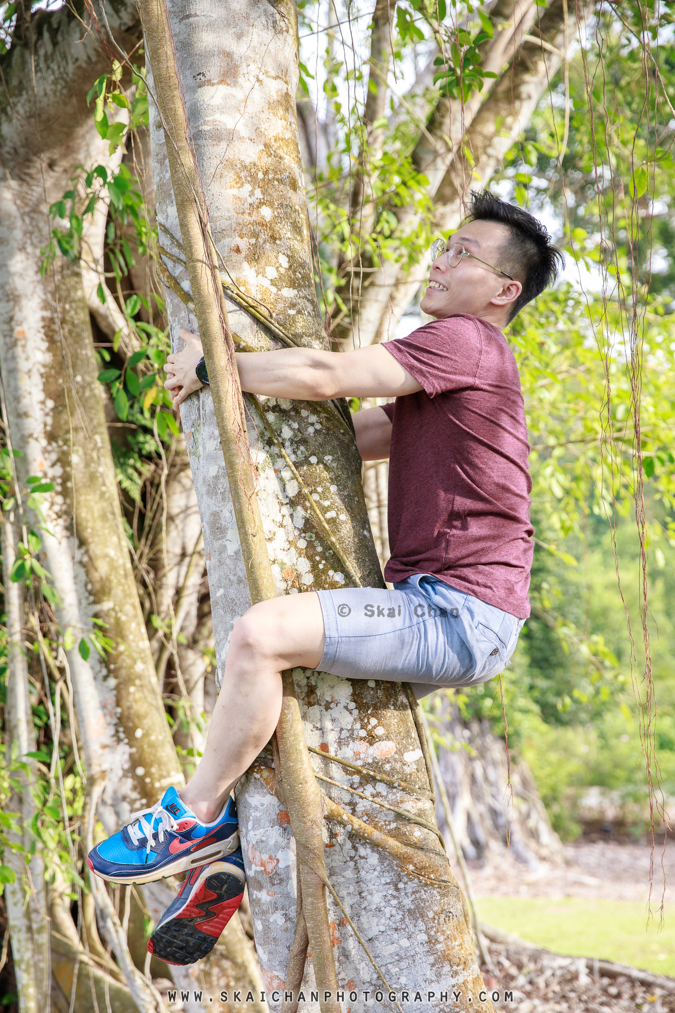 Lifestyle personality photoshoot session with Michael Tan at Forest Discovery Centre