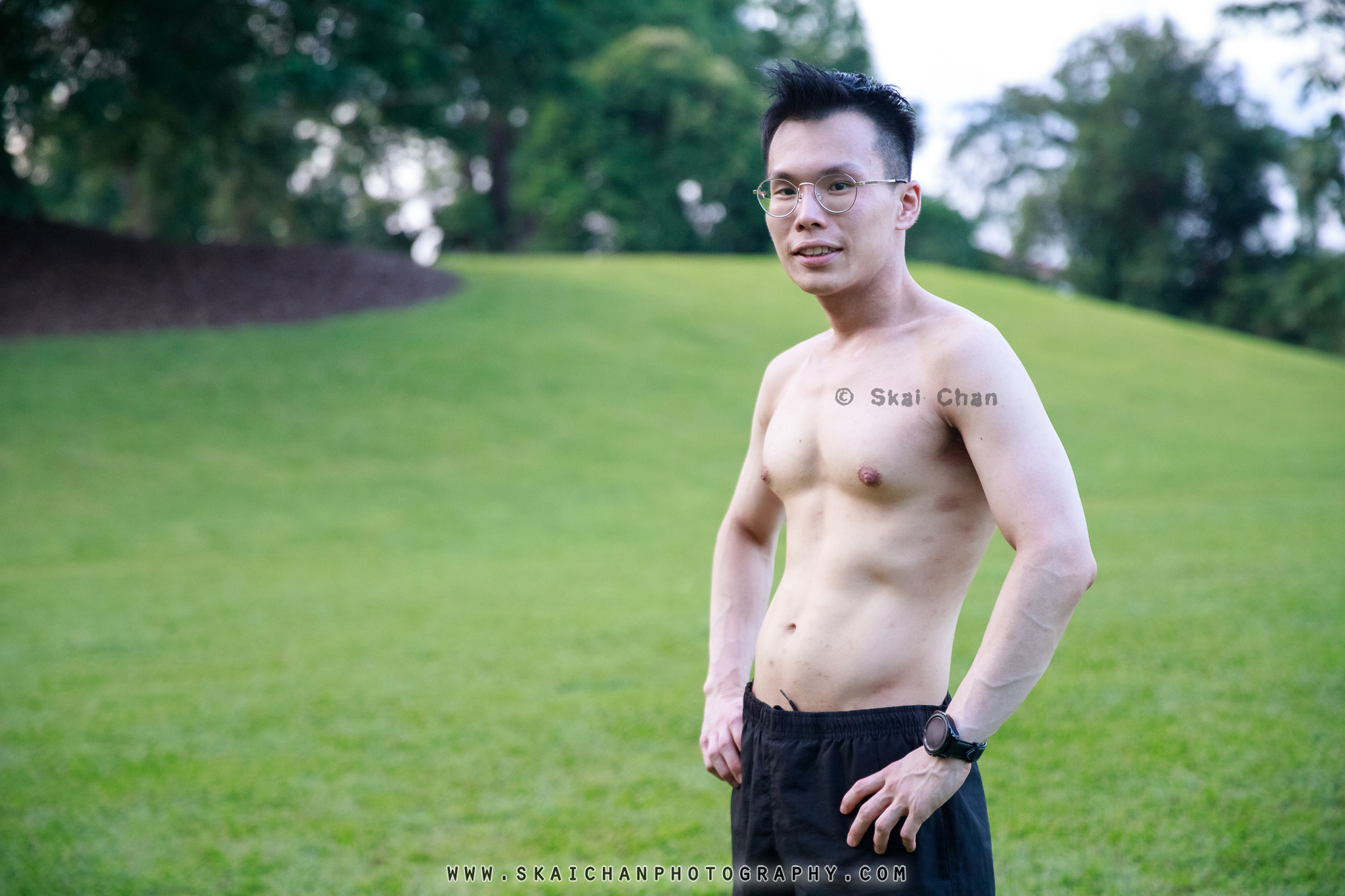 Fitness photoshoot session with Michael Tan at Botanical Art Gallery